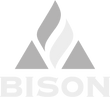 Picture of the Bison triangle logo and name BISON underneath