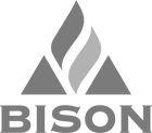 Picture of the Bison triangle logo and name BISON underneath