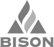 Picture of the Bison triangle logo and name BISON underneath