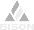 Picture of the Bison triangle logo and name BISON underneath