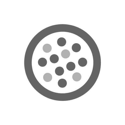 Icon of coals in a grill from above (dots in a circle)
