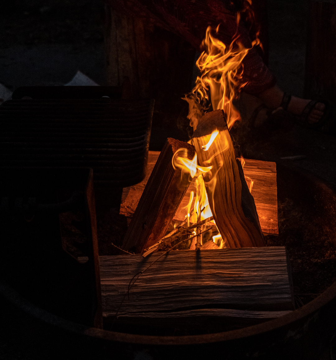 Image of logs on fire
