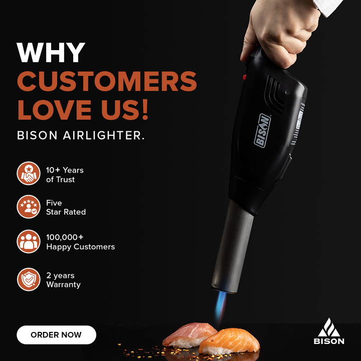 Why Customers Love Us! Bison Airlighter. 10+ years of trust; Five star rated; 100,000+ happy customers; 2 year warranty.